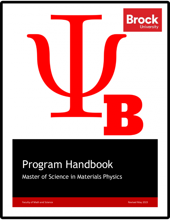 Master of Science in Materials Physics Handbook link