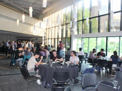 CCCG event photos - attendees eating banquet food