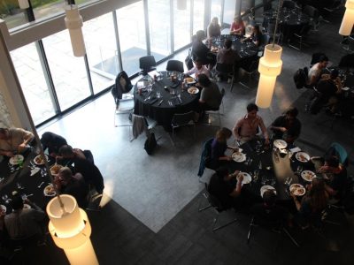 CCCG event photos - overhead shot of pond inlet attendees