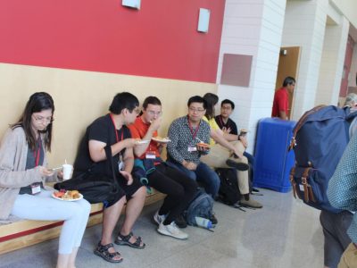 CCCG event photos - attendees mingle in the concourse