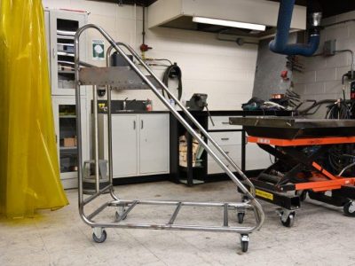 Sample metal cart created by the Machine Shop