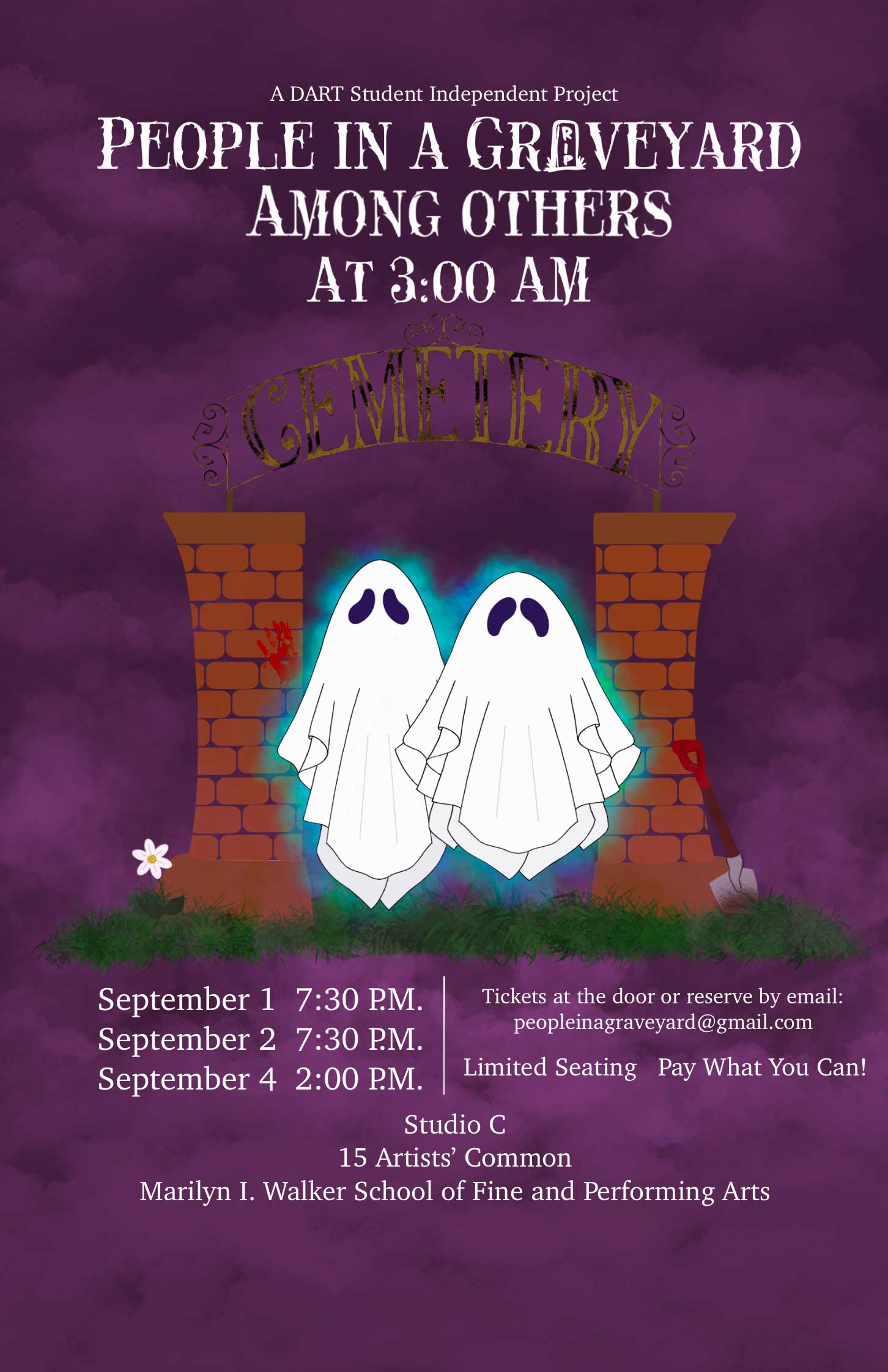People in a Graveyard Among Others at 3 a.m. poster