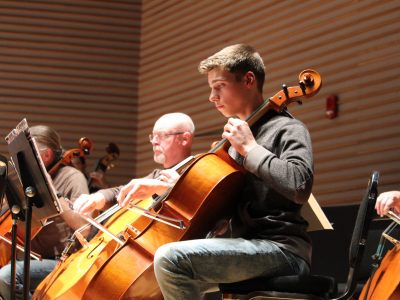 String Orchestra musician with cello