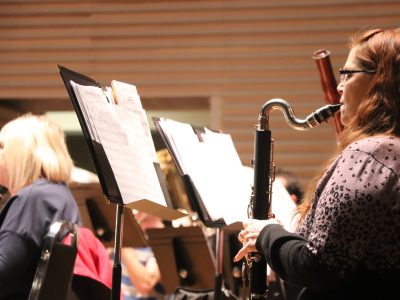 Wind Ensemble clarinet practicing