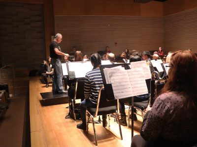 Wind Ensemble practicing