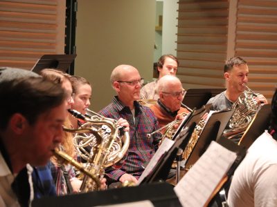 Wind Ensemble french horn practicing