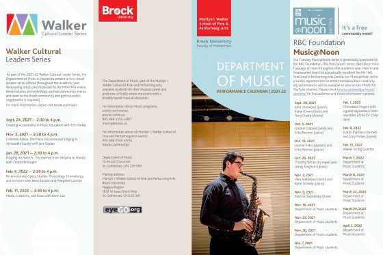 department of Music Pamphlet