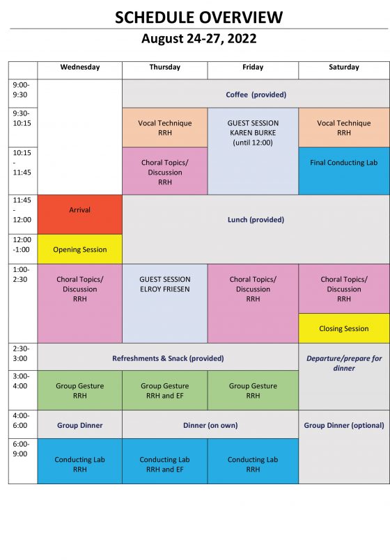 Schedule for Summer Workshop-1