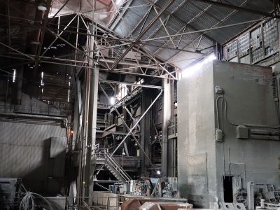 Shawn Serfas: Silver, Atlas Series, 2020 Pigment Print of an industrial building interior