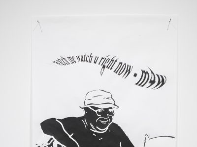 print of a man on a toilet in black