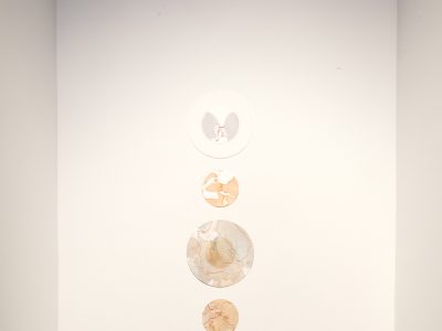art print of symbols in a line printed on paper