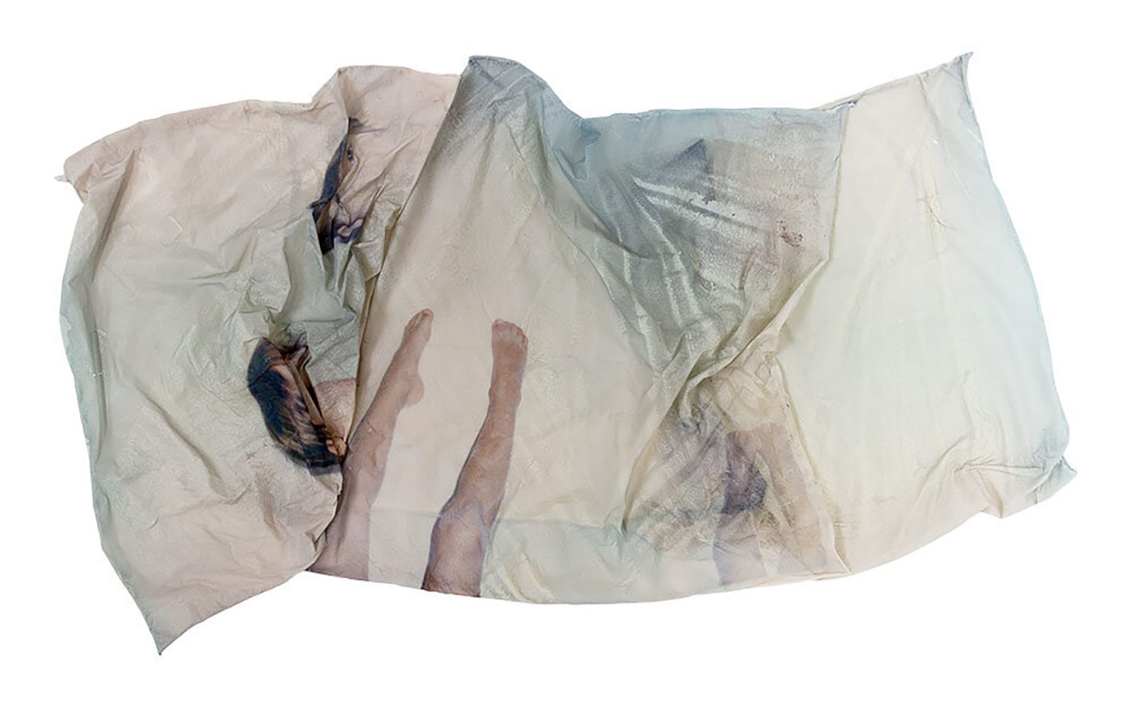 “Three Polaroids” is a piece from Amber Lee Williams’ collection “Tethered” that uses a Polaroid emulsion lift technique. “Through self-portraits, photos of my own children and other mothers with their children, “Tethered” by Amber Williams
