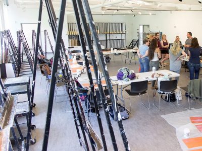 interior view of students in the Painting studio