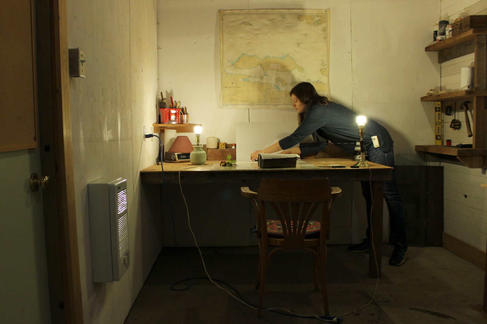REGIER painting in studio
