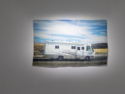 painting of an rv on the open road