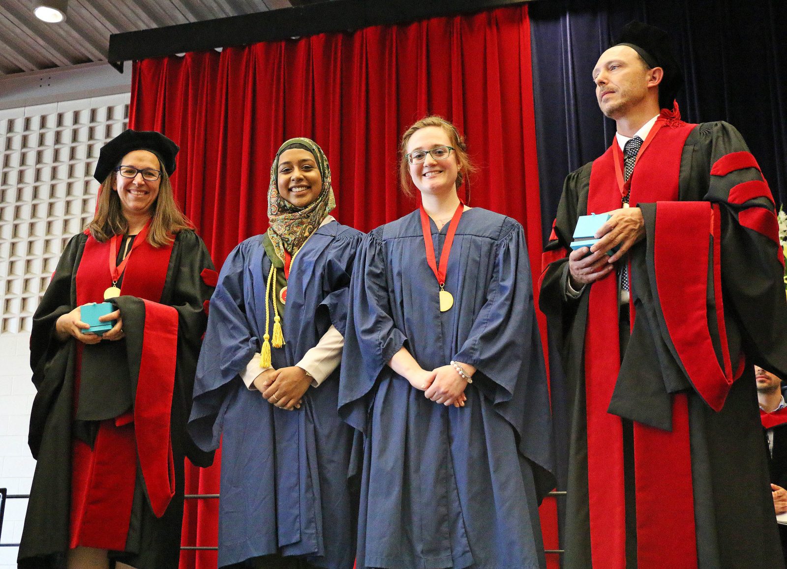 essica Vickruck, Aniqah Zowmi, Annika Mazzarella and Grant Yocom were each honoured with a Board of Trustees Spirit of Brock award