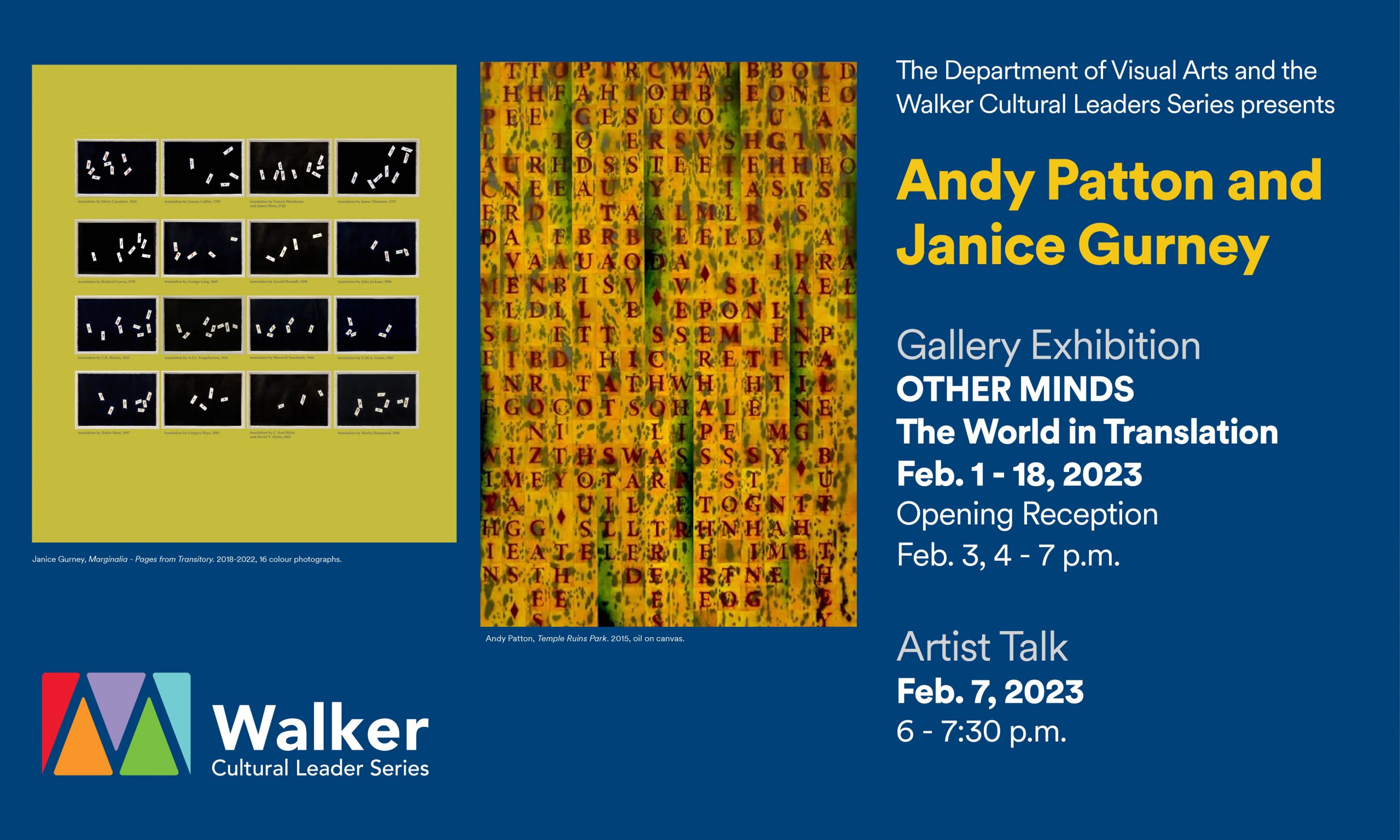 Andy Patton and Janice Gurney exhibition poster