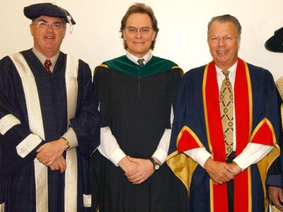 David Atkinson, Derek Knight, Lutz Teutloff and Chancellor Raymond Moriyama