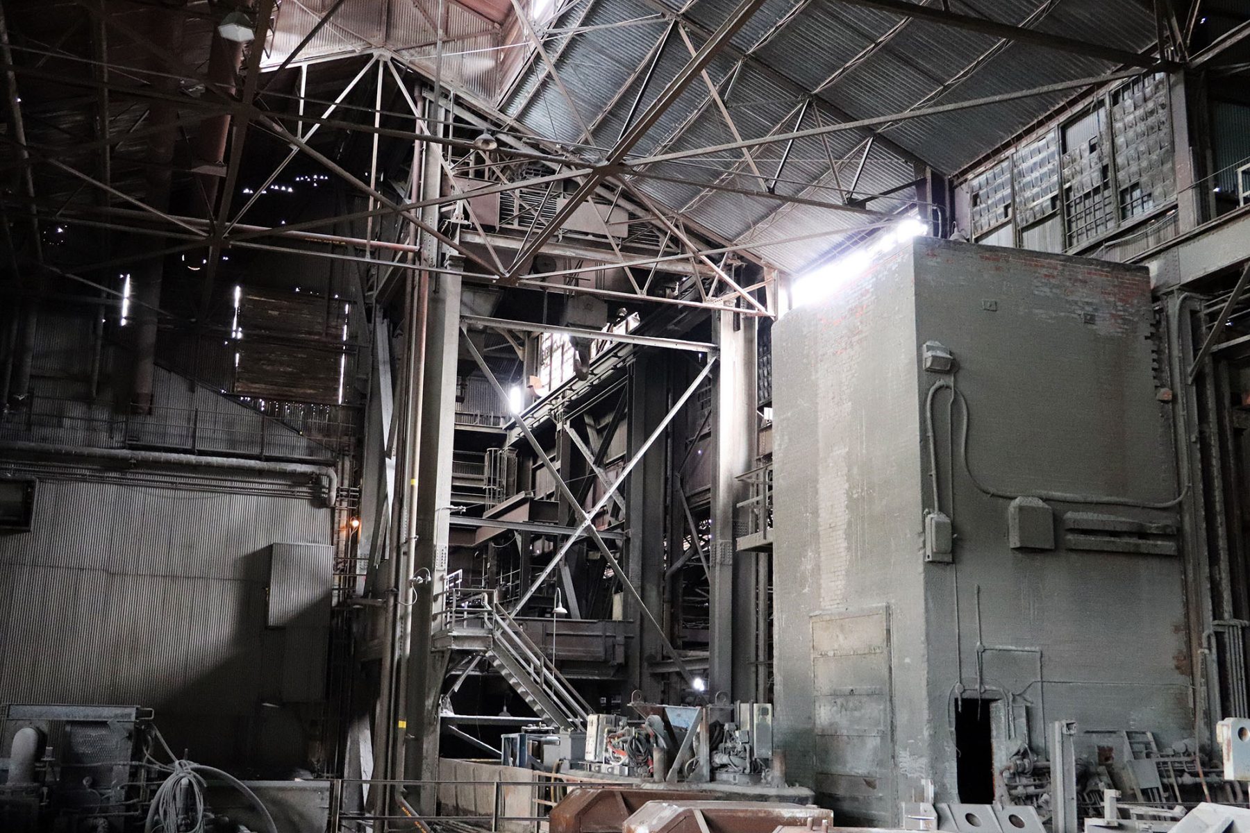 Industrial building interior view