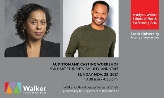Walker cultural leaders series audition and casting workshop poster