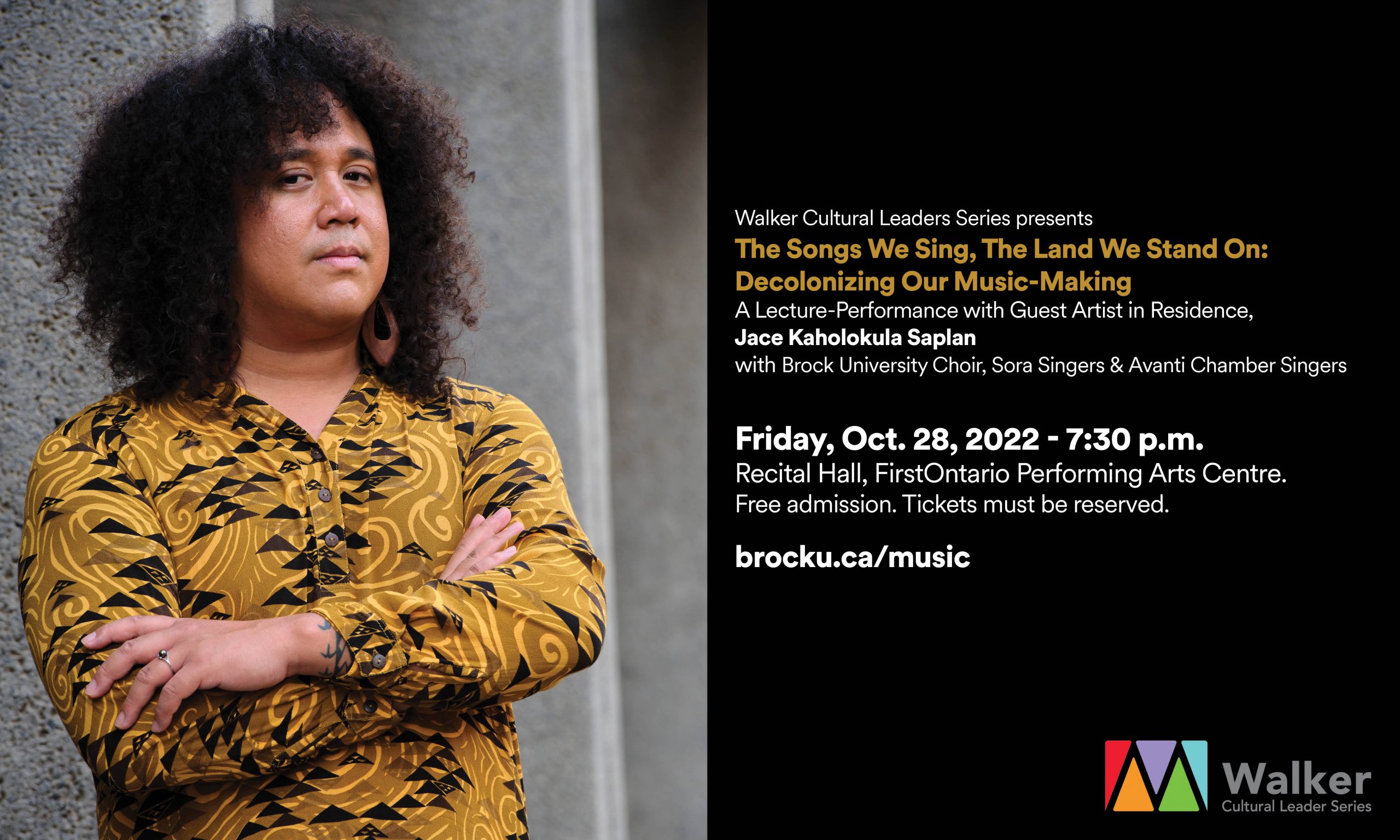 Walker cultural leaders series Jace Kaholokula Saplan poster