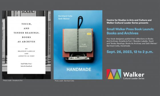 Walker Cultural Leaders Series press book launch poster