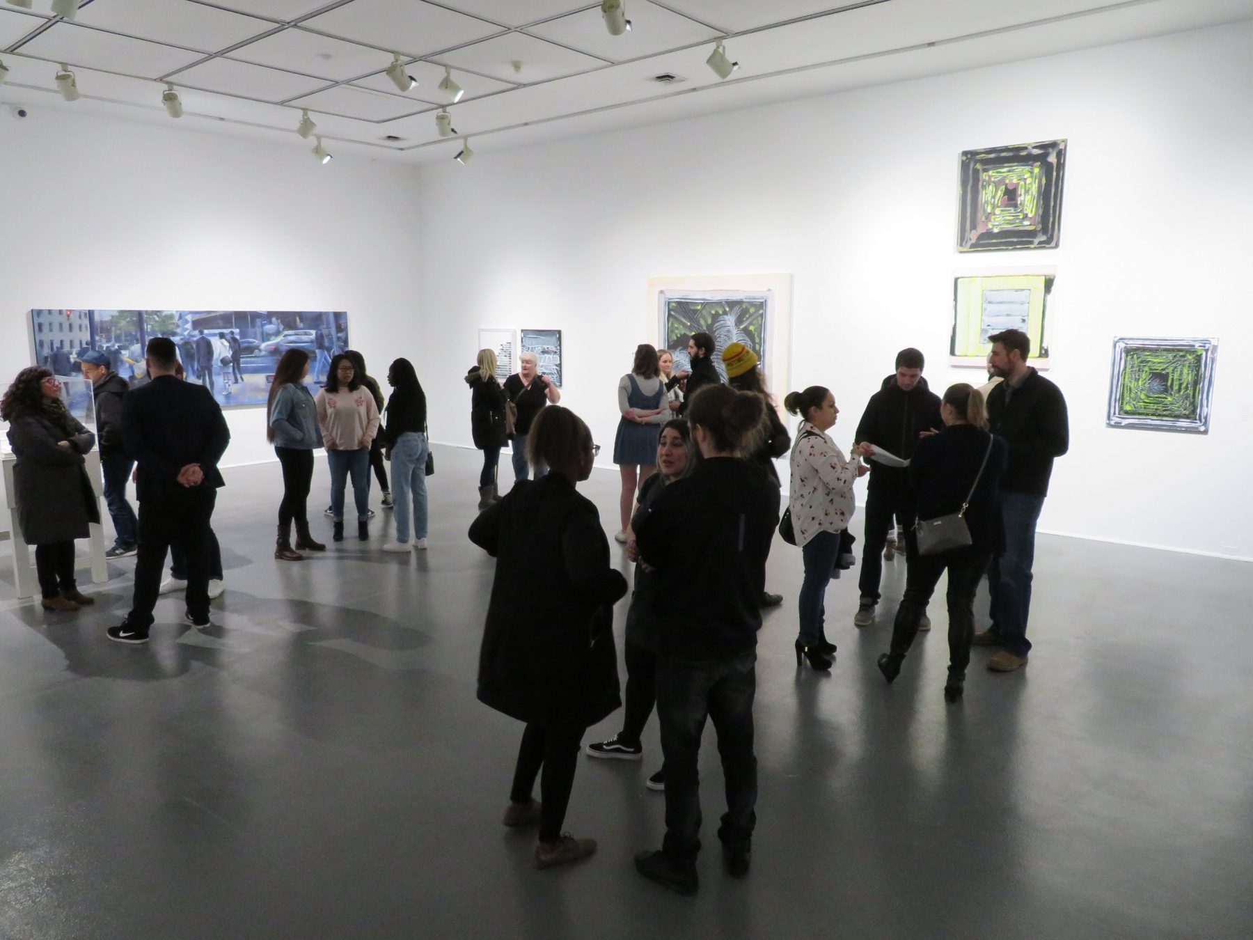 The opening reception for the first instalment of the honours exhibitions on Friday, March 23 drew a large crowd on the third floor of the Rodman Hall Art Centre.
