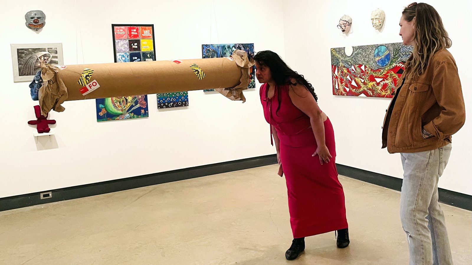 Katherine Sunita engages with her artwork Invisible Contents with Shauna MacLeod