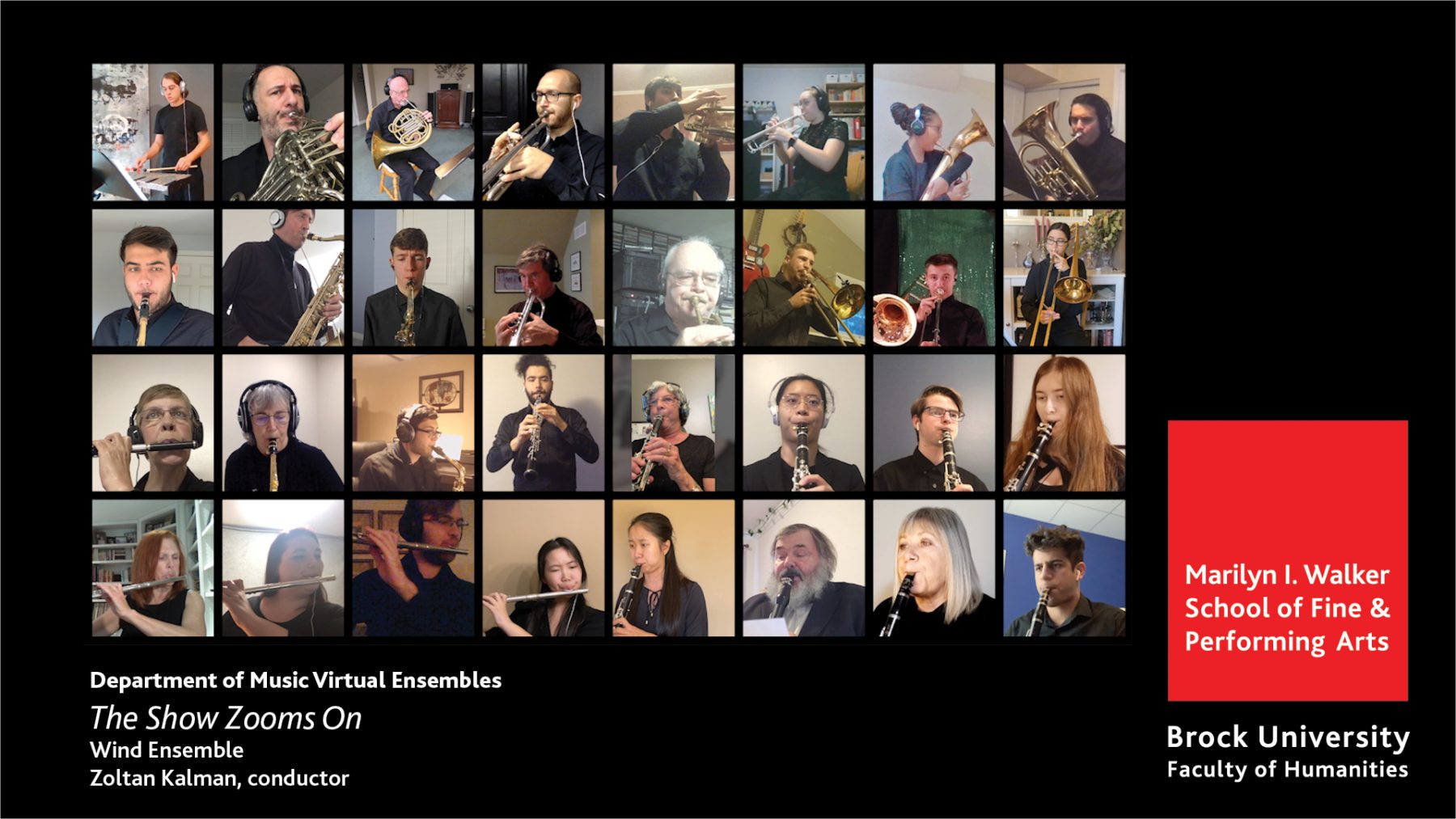 Wind Ensemble performs virtually on Zoom