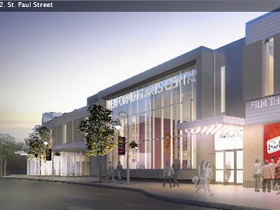 PAC: exterior view, St. Paul Street