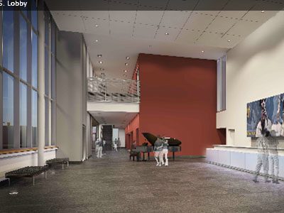 PAC: interior view, Lobby