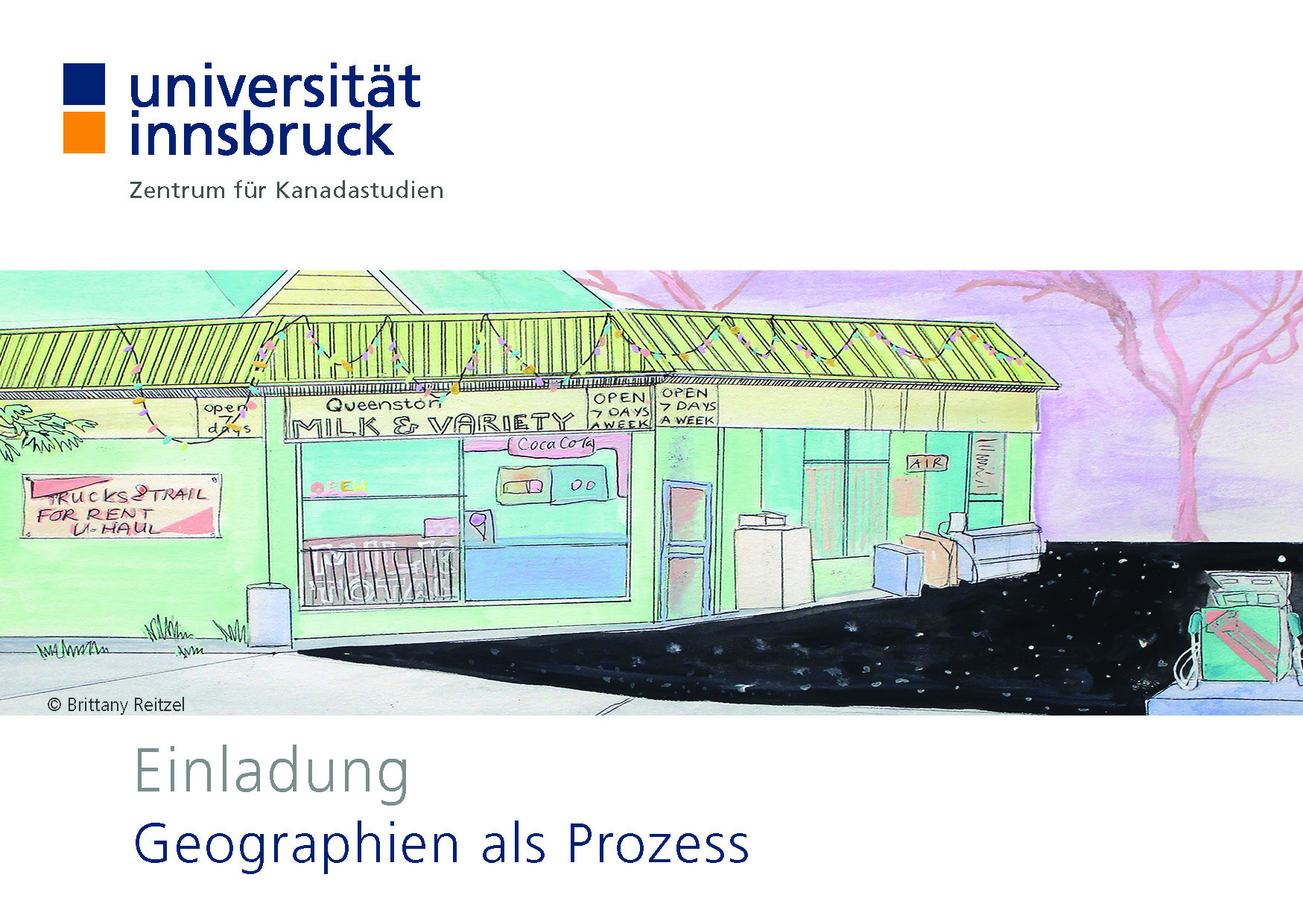 Postkarte A6 Geographien als Prozess poster