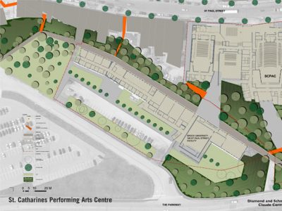 architects plan of the site: Performing Arts Centre