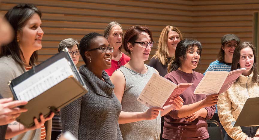 Brock Choir singing