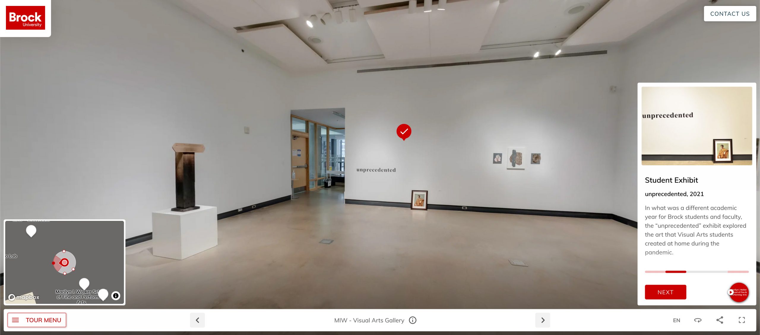 VISA Gallery Virtual Tour Interface