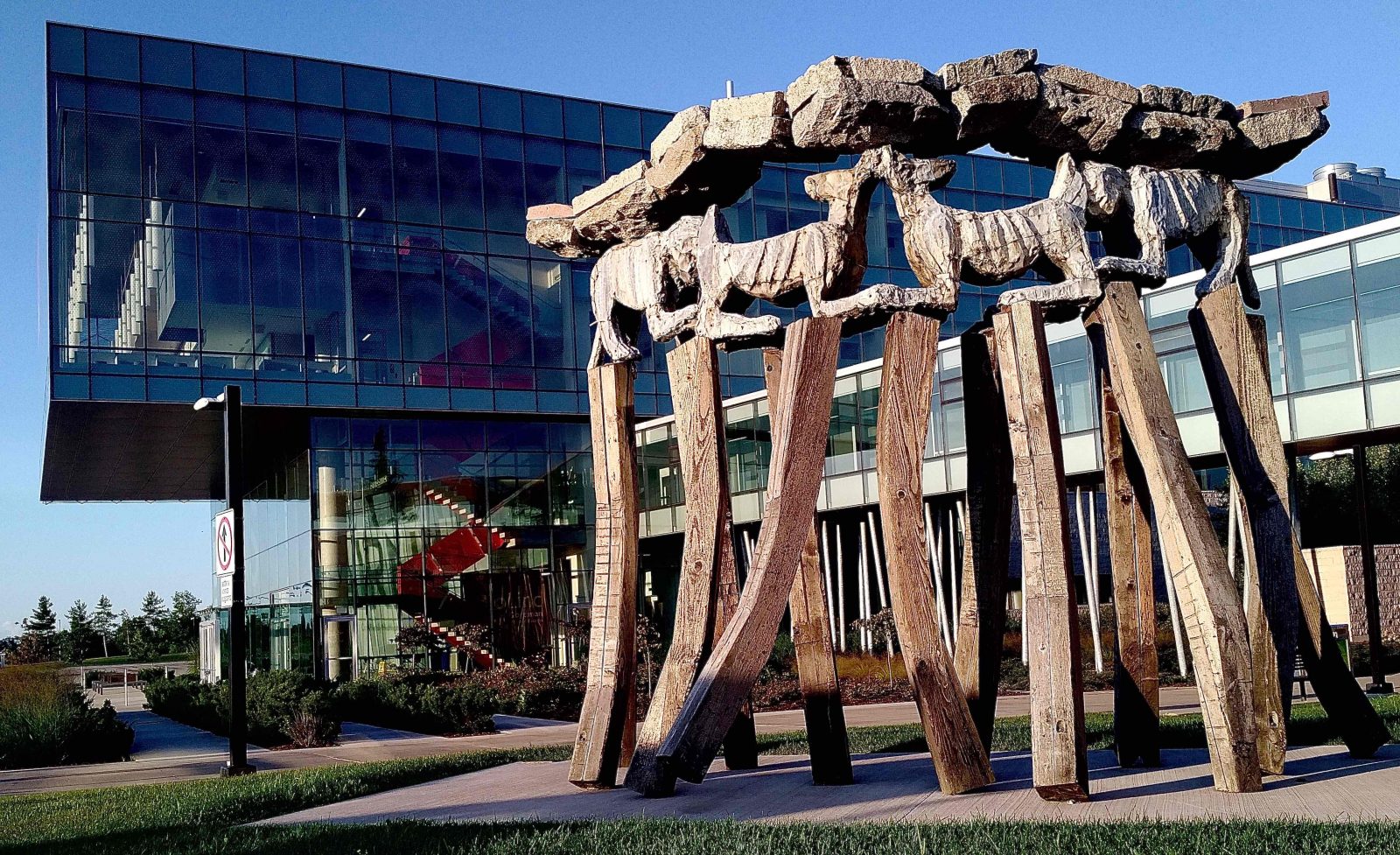 The Path of Possibilities sculpture outside of Brock University