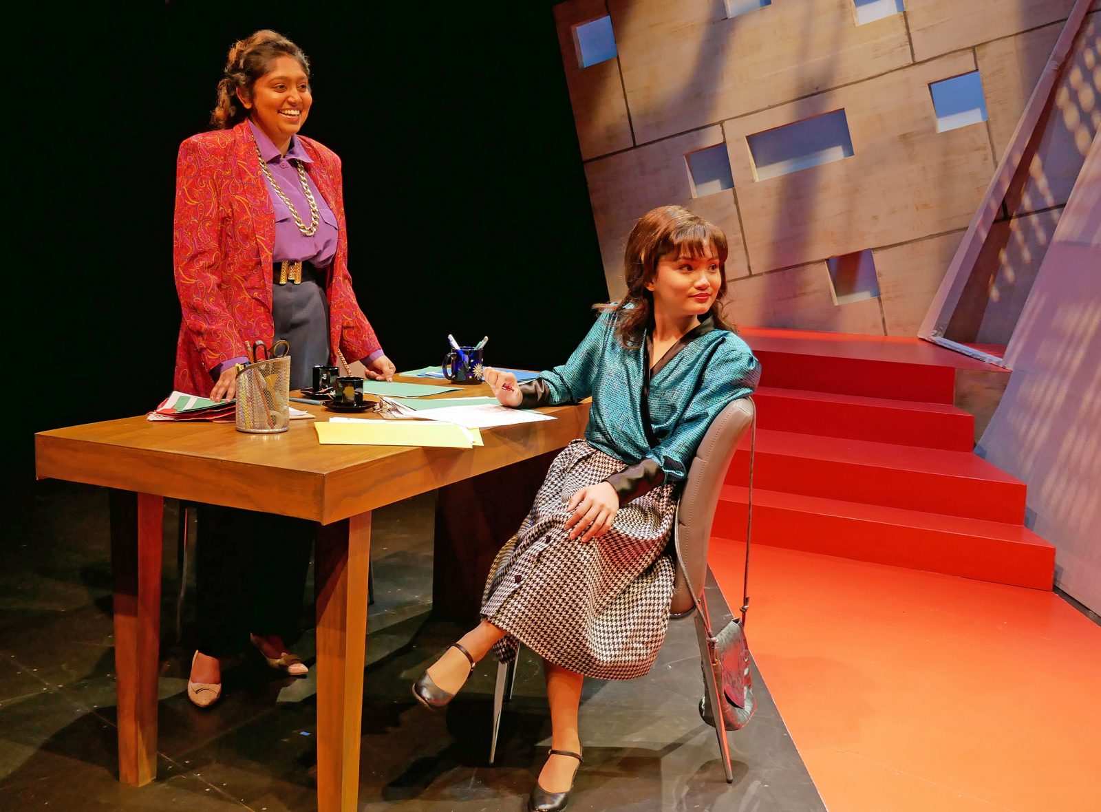 Brock Dramatic Arts students Manchari Paranthahan and Meryl Ochoa in the production of Top Girls playing at the Marilyn I. Walker School of Fine and Performing Arts March 2 to 10.