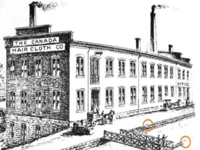an early drawing of the Haircloth Building