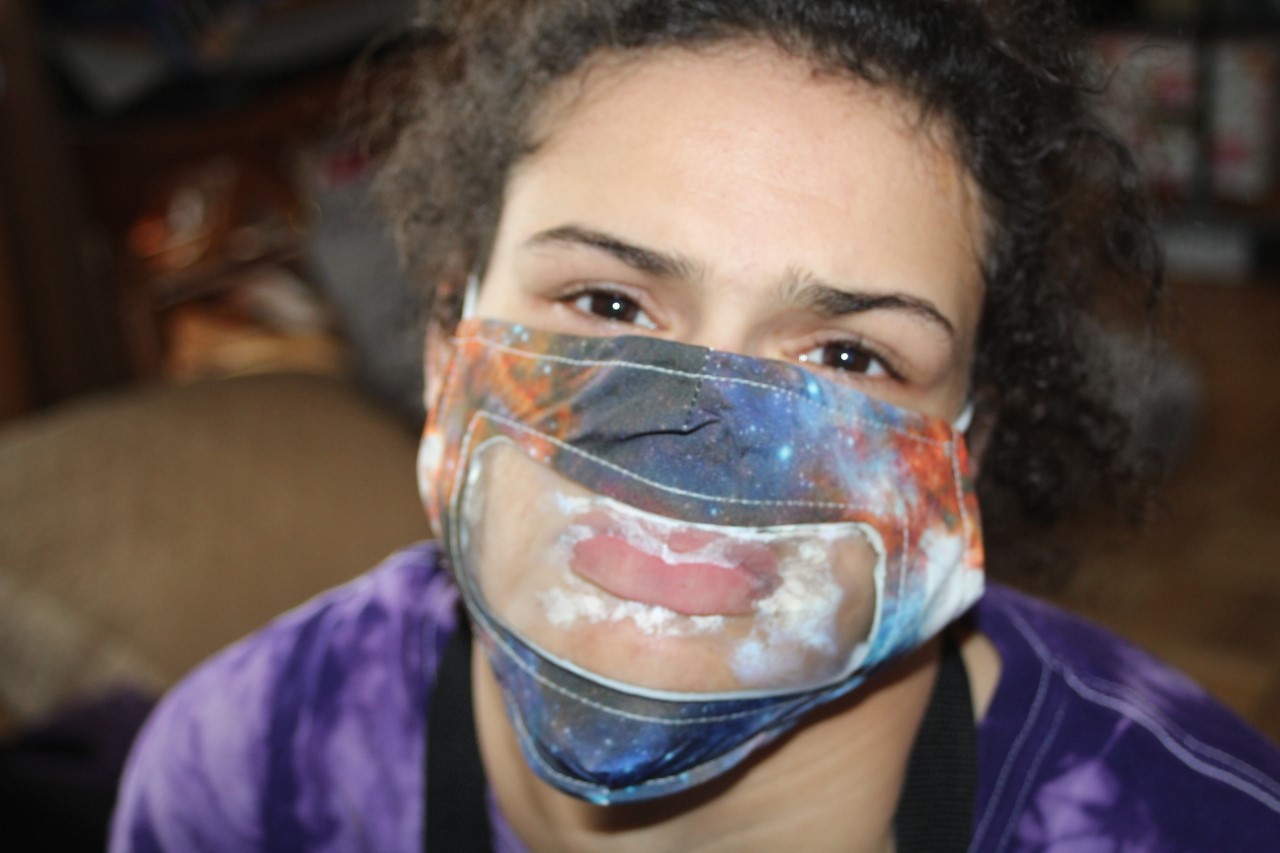 person wearing mask