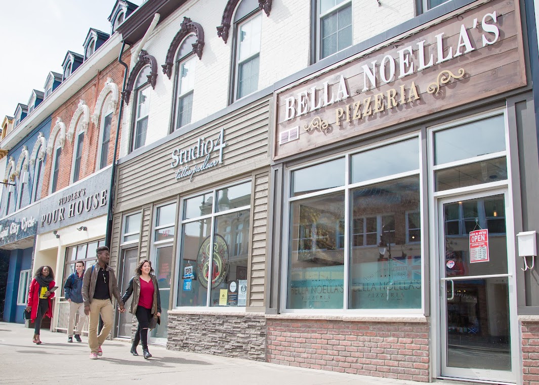 Students walking downtown St. Catharines
