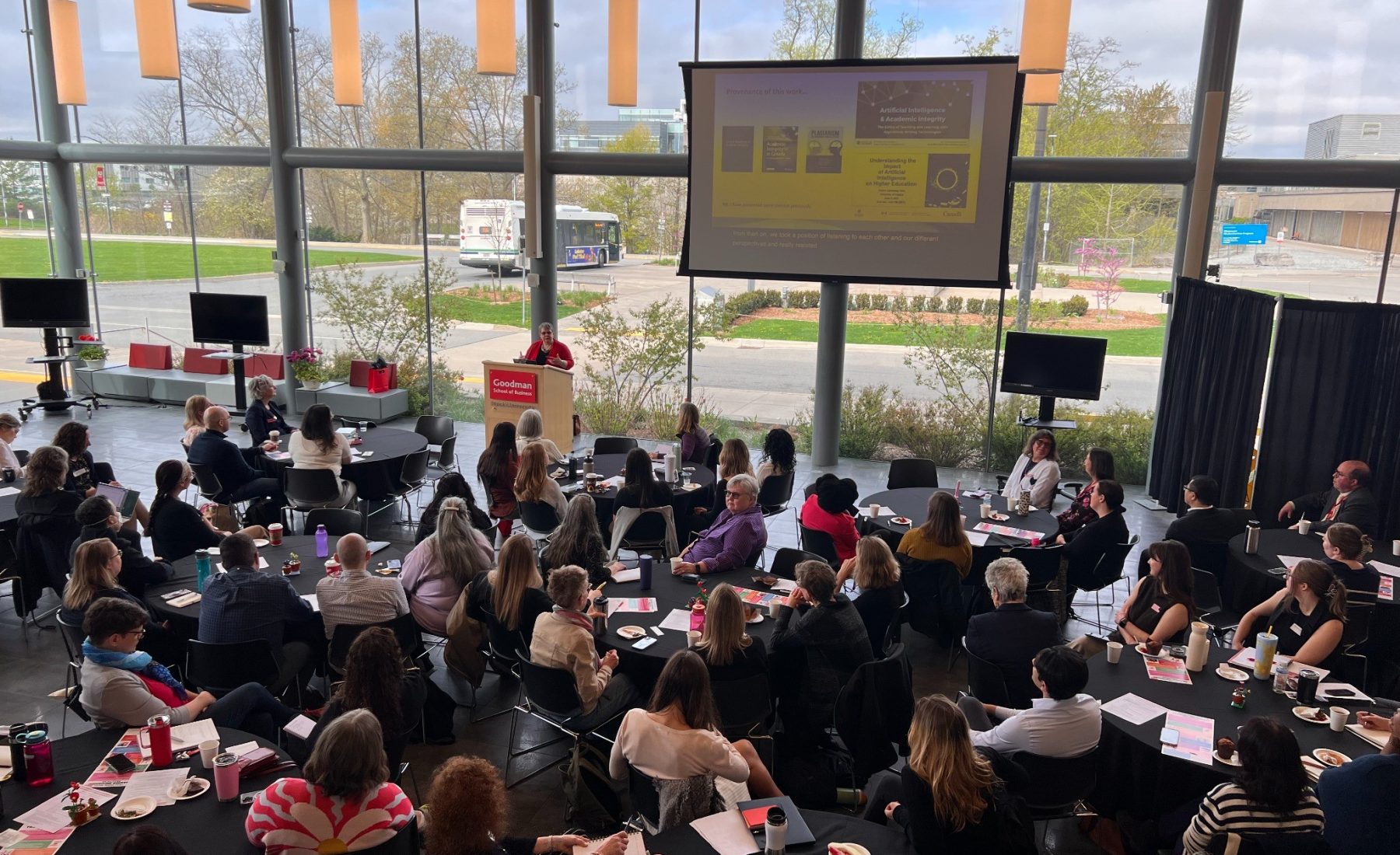 Conference in Goodman Atrium 