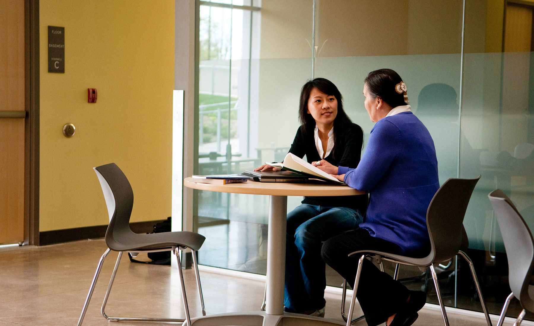 two women having a meeting