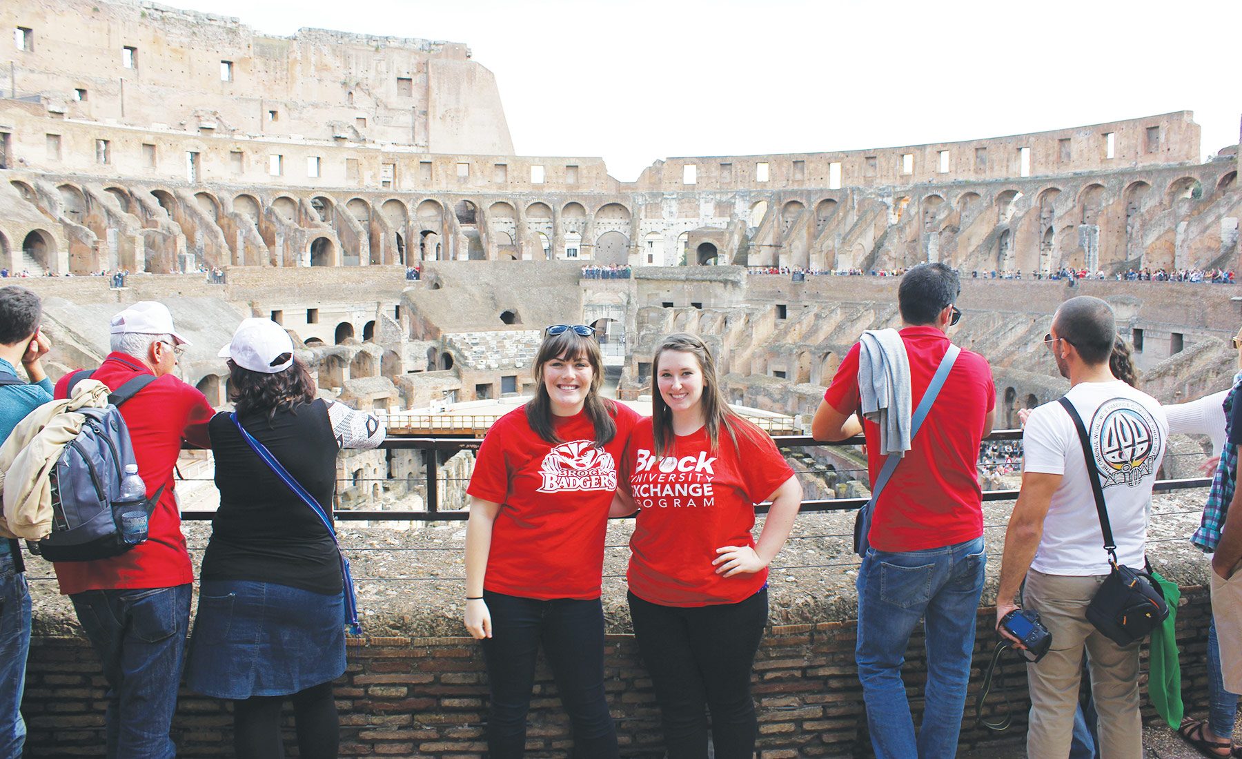 students at the colosseum in Rome