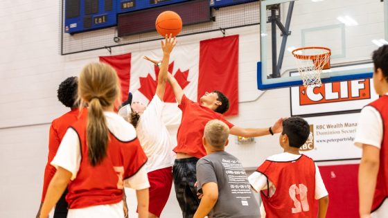 Brock University-Jr Badgers in Bob Davis gym basketball