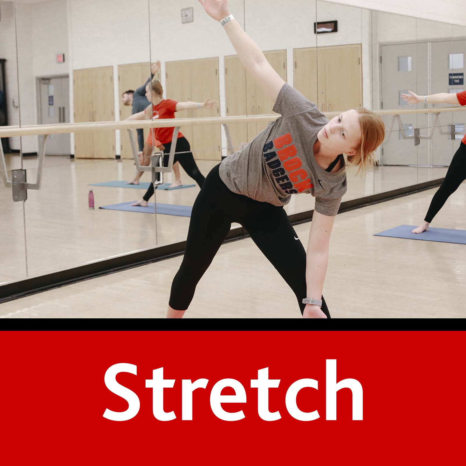 woman stretching advert
