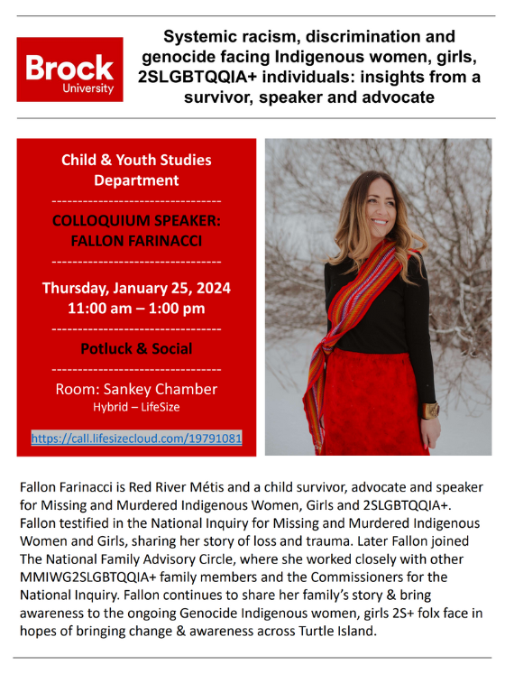 Poster for Fallon Farinacci event  