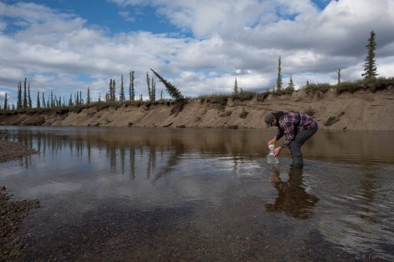 Joe Viscek doing fieldwork in the Yukon with Kevin Turner