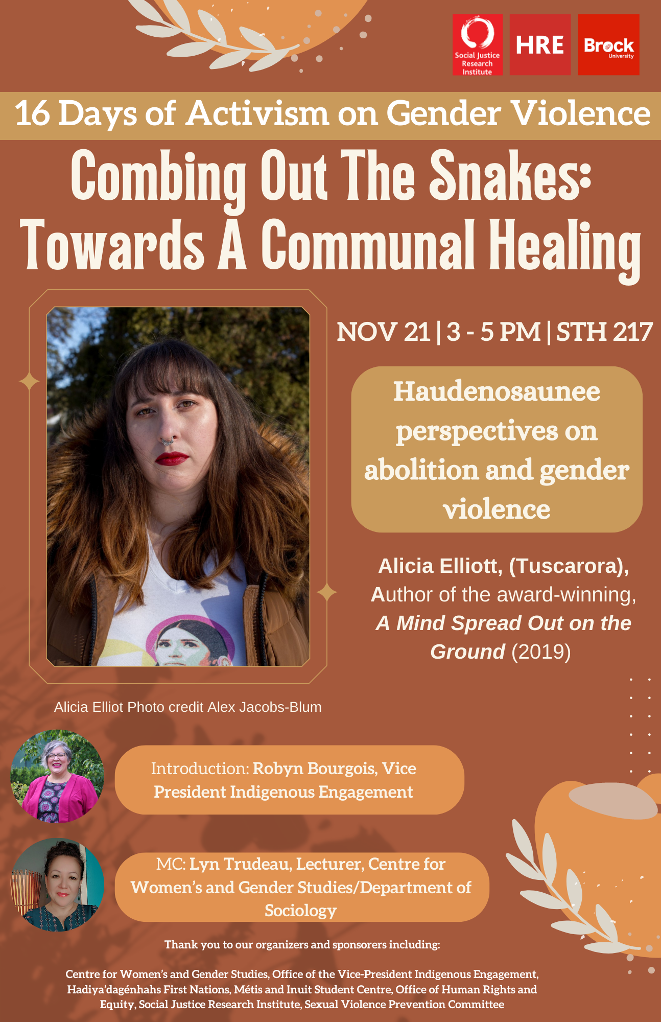 Poster for event Combing Out The Snakes Towards A Communal Healing on November 21, 2022