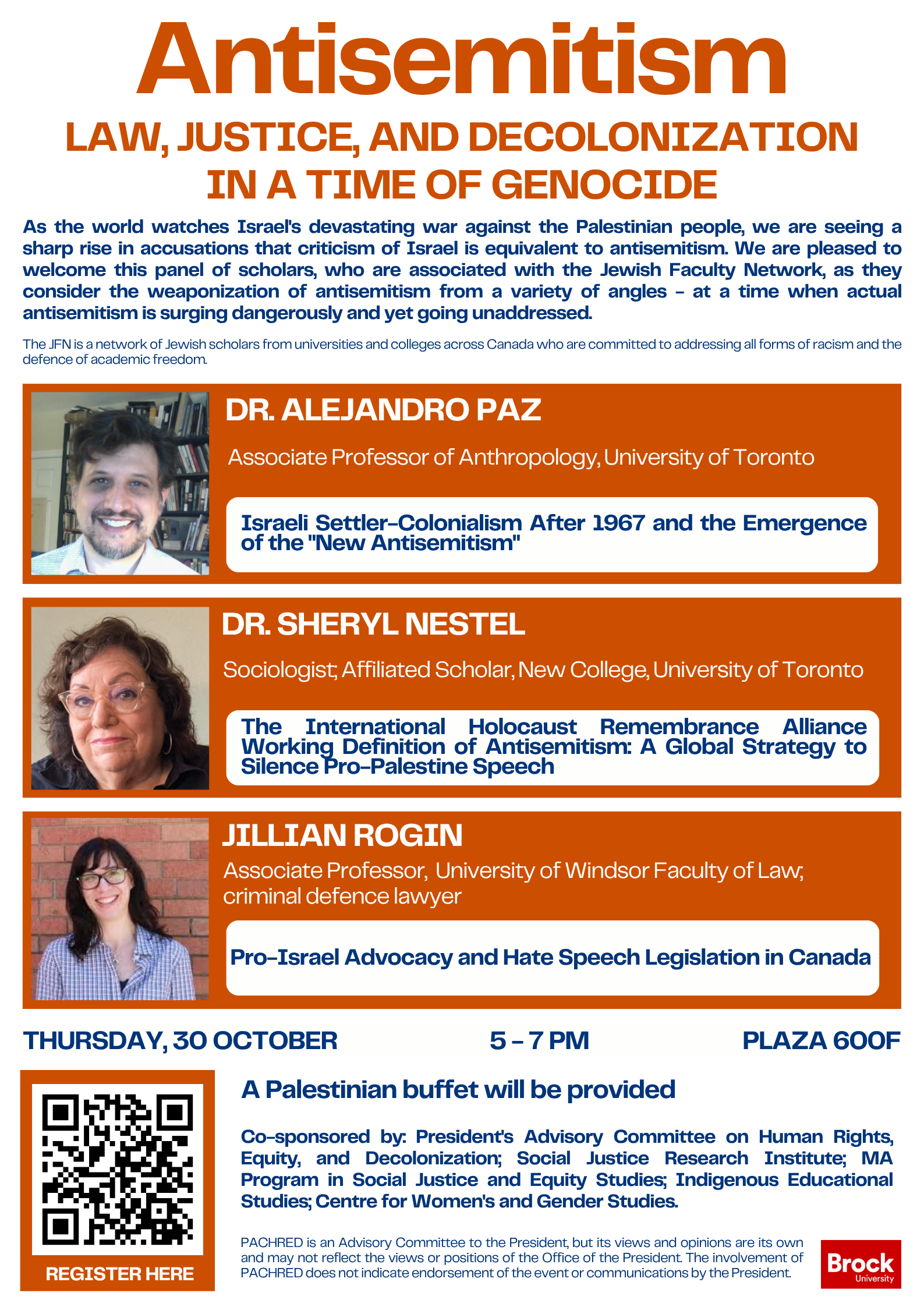 Poster for Antisemitism - Law, Justice, and Decolonization in a Time of Genocide event on October 30 2025
