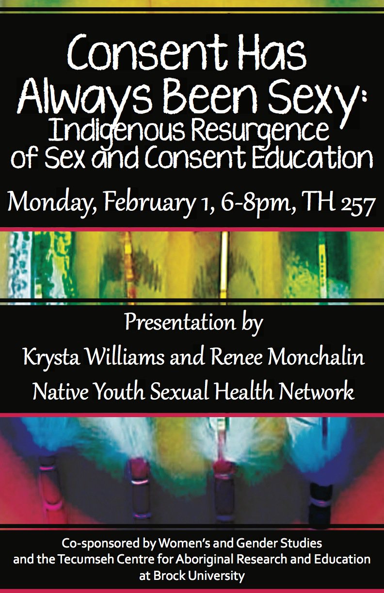 Poster for "Consent Has Always Been Sexy: Indigenous Resurgence of Sex and Consent Education" on February 1, 2021